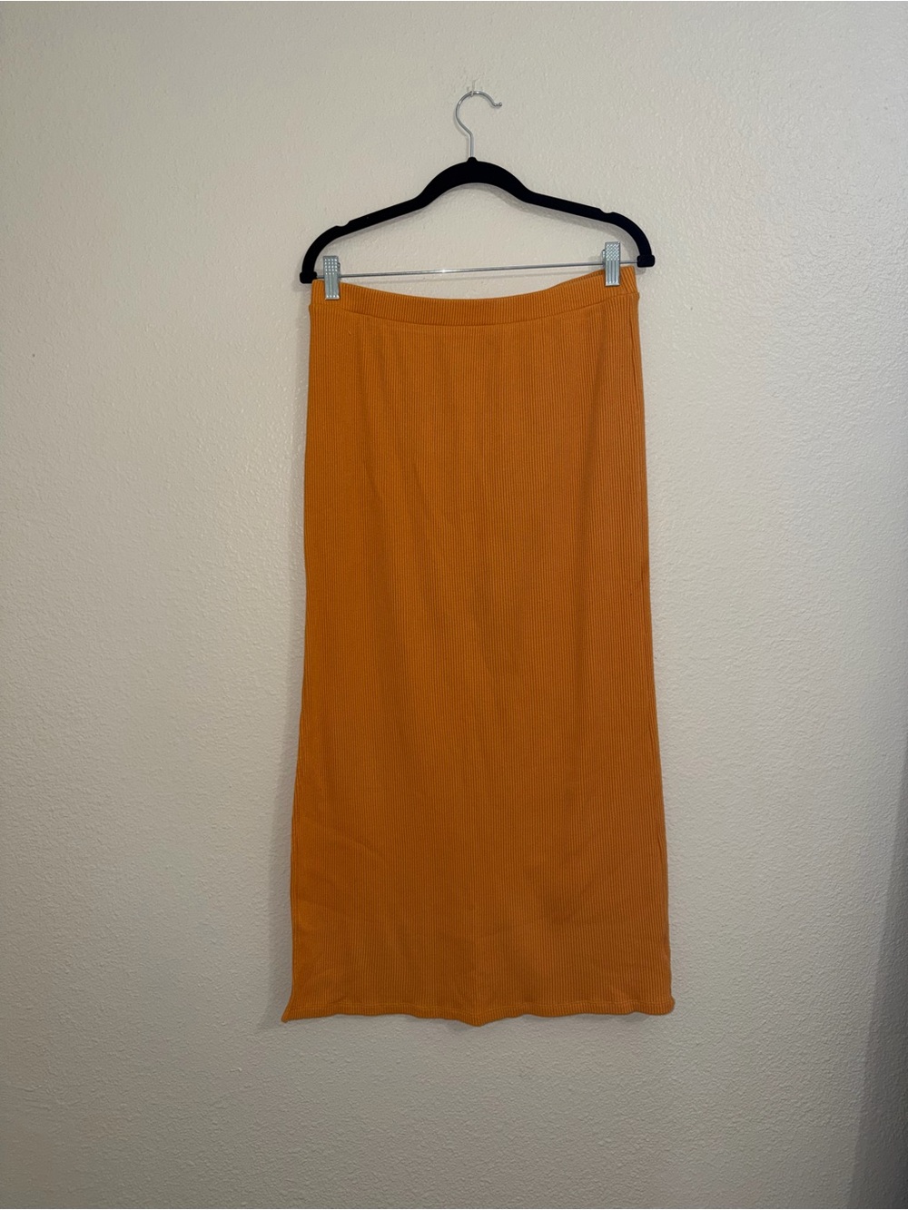 Old Navy Orange Maxi Knit Skirt with Slit